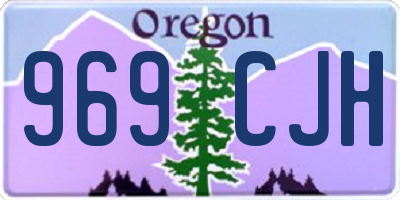OR license plate 969CJH