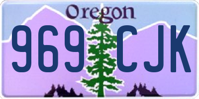 OR license plate 969CJK