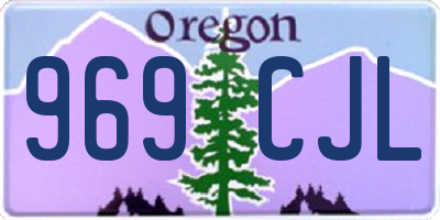 OR license plate 969CJL