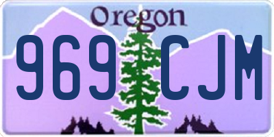 OR license plate 969CJM