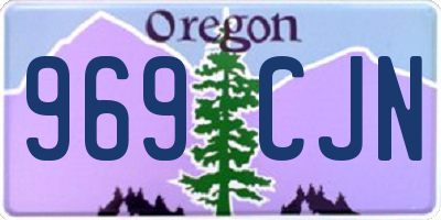 OR license plate 969CJN