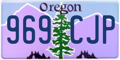 OR license plate 969CJP