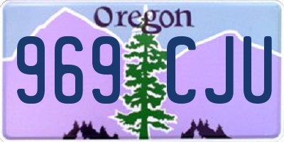 OR license plate 969CJU