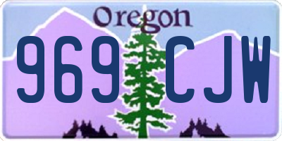 OR license plate 969CJW