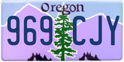 OR license plate 969CJY