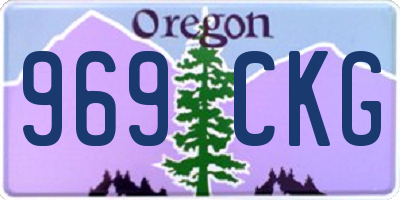 OR license plate 969CKG