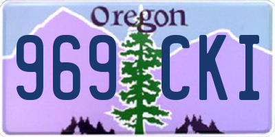 OR license plate 969CKI