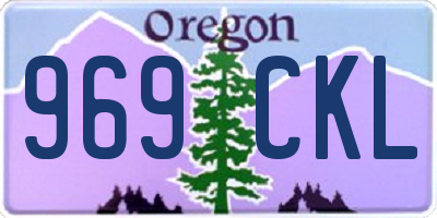 OR license plate 969CKL
