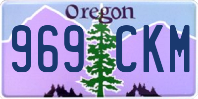 OR license plate 969CKM