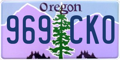 OR license plate 969CKO