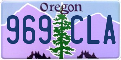 OR license plate 969CLA