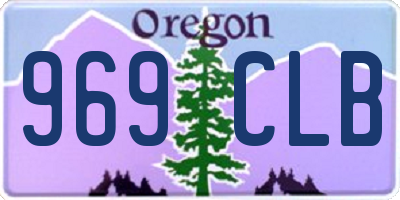 OR license plate 969CLB
