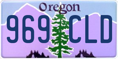 OR license plate 969CLD