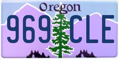 OR license plate 969CLE