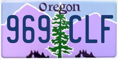 OR license plate 969CLF