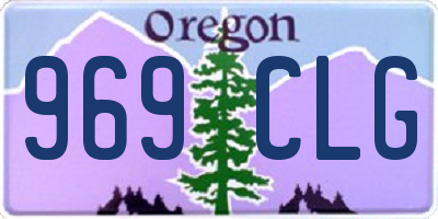 OR license plate 969CLG