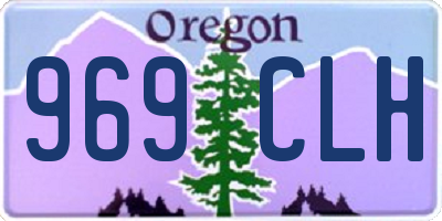OR license plate 969CLH