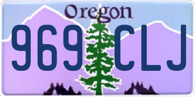 OR license plate 969CLJ