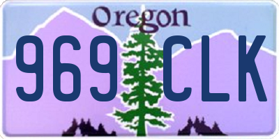 OR license plate 969CLK