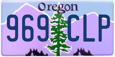 OR license plate 969CLP