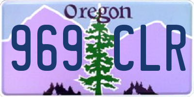 OR license plate 969CLR
