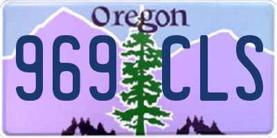 OR license plate 969CLS