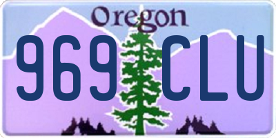 OR license plate 969CLU