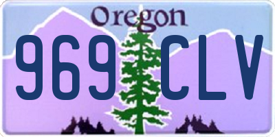 OR license plate 969CLV