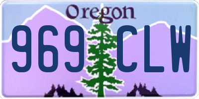 OR license plate 969CLW