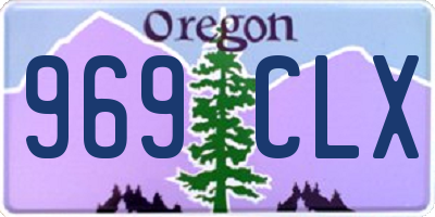 OR license plate 969CLX