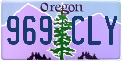 OR license plate 969CLY