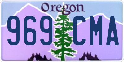 OR license plate 969CMA