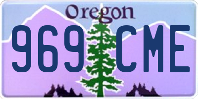 OR license plate 969CME
