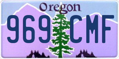 OR license plate 969CMF