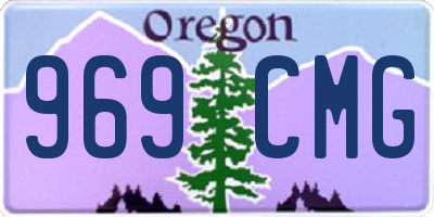 OR license plate 969CMG