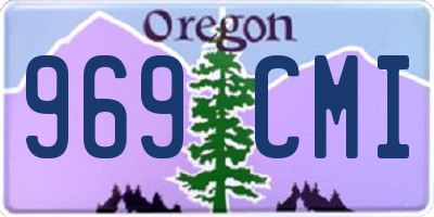 OR license plate 969CMI