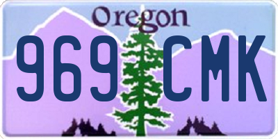 OR license plate 969CMK