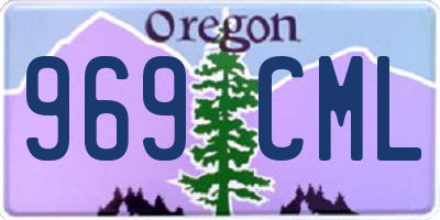 OR license plate 969CML