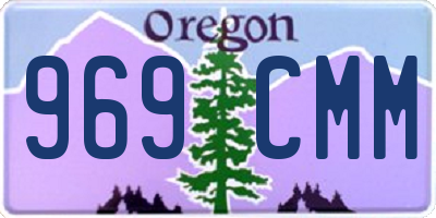OR license plate 969CMM