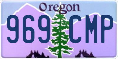 OR license plate 969CMP