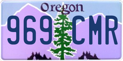 OR license plate 969CMR