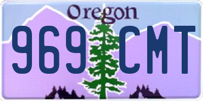 OR license plate 969CMT