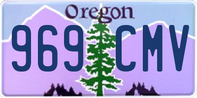 OR license plate 969CMV