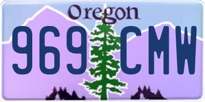 OR license plate 969CMW