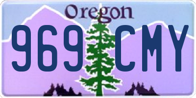 OR license plate 969CMY