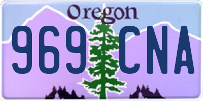 OR license plate 969CNA