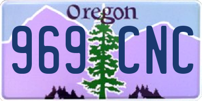 OR license plate 969CNC