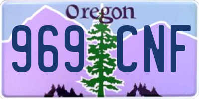 OR license plate 969CNF