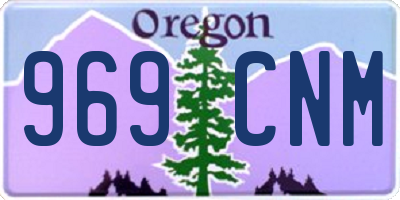OR license plate 969CNM