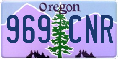 OR license plate 969CNR